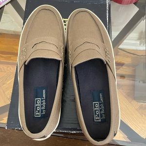 Polo by Ralph Lauren slip on loafers/boat shoes.